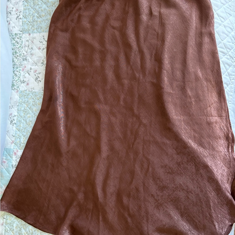 Banana Republic Shimmering Brown Midi Skirt